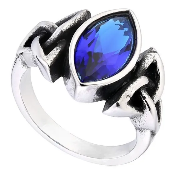 Anillo Zirconia Vikingo Celta Titanio Biker Acero Inoxidable