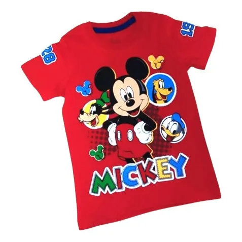 Franela Mickey Roja Full Color Leer Descripción