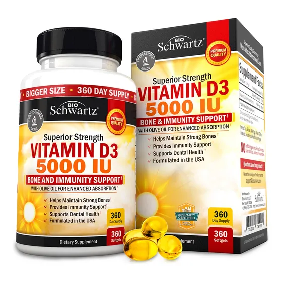 Suplemento Bioschwartz De Vitamina D3 5000 Ui Con Aceite De