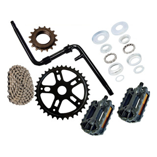 Kit Pedivela Monobloco Aro 20 Pedal Movimento Catraca Coroa Kit Pedivela Monobloco Aro 20 Pedal Movimento Catraca Coroa