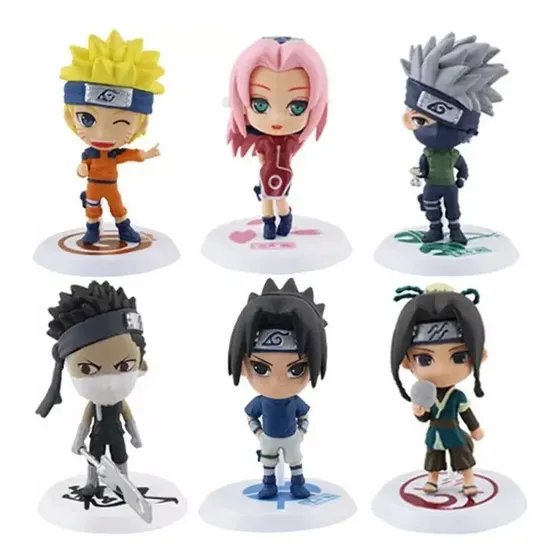Figura Anime Coleccionable Naruto Sasuke Sakura Kakashi Zabuza 8cm | Cuotas sin interés
