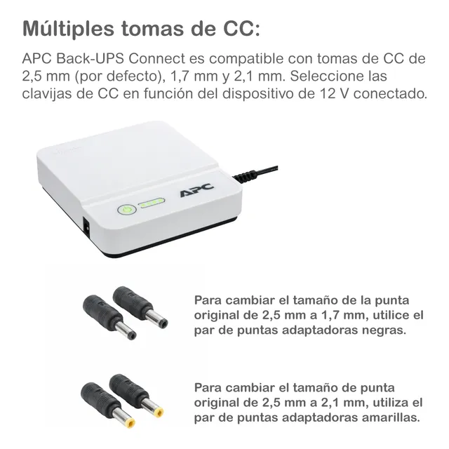 Apc Mini Ups Portátil 36 Watts 12 Voltios Para Router Y Modem Wi-fi