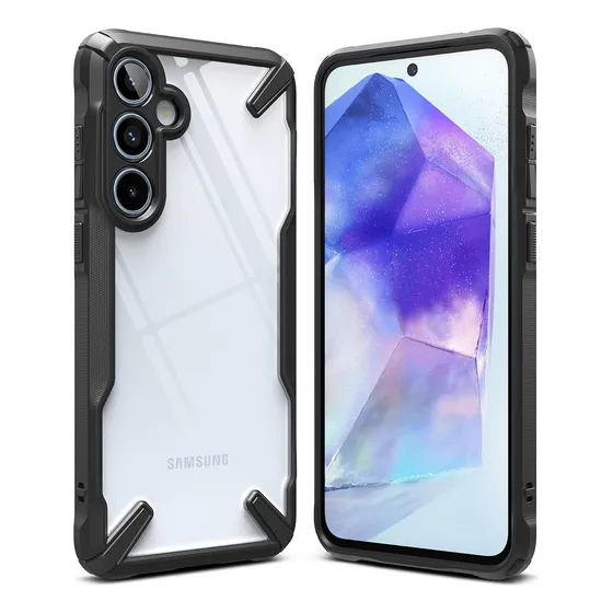Case Estuche Funda | Ringke Fusion X | Para Samsung Galaxy A55 | Color Negro | Acabados Premium | Protección Antichoque