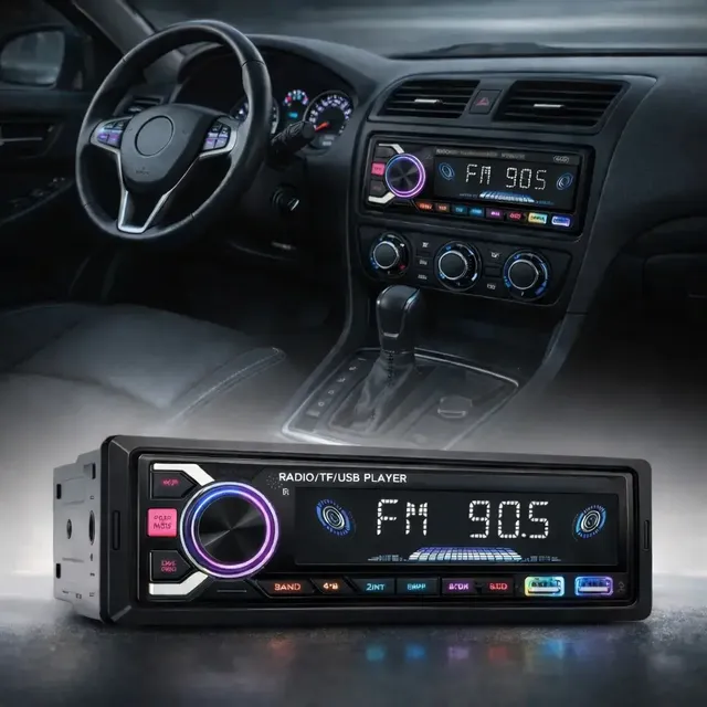 Som Rádio Player Automotivo Com Bluetooth Carro Camionete Caminhão Lancha Com 4x60w 240w De Potência Total Mp3 Usb Pen Drive Leitor De Cartão Sd E Saída Rca Entrada Auxiliar