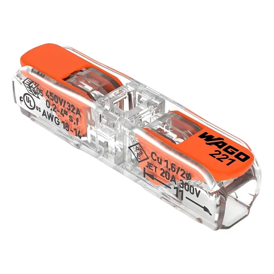 Kit 10 Peças Conectores Emenda De Fios Inline 221-2411 Wago