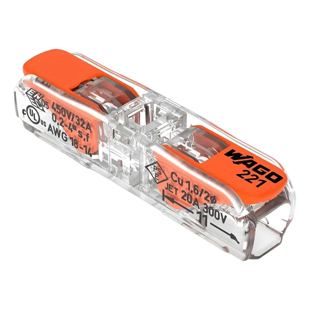 Kit 10 Peças Conectores Emenda De Fios Inline 221-2411 Wago
