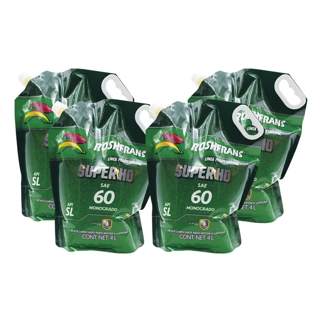 Aceite De Motor Roshfrans 4 L Super Hd Sl Sae 60 Kit 4 Pzas