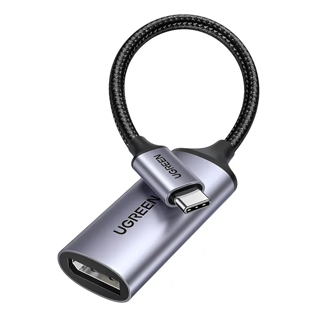 Adaptador Ugreen Usb C P/displayport Fêmea 8k/60hz Cinza