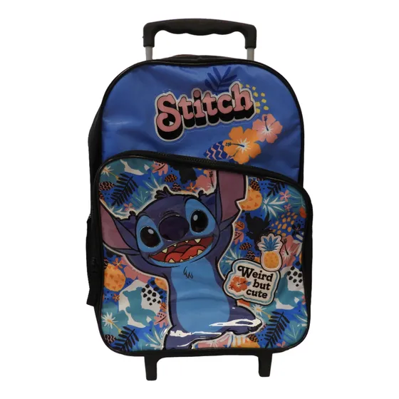 Wabro Mochila Con Carro De 16 Stitch Hawai 27149 Color Fondo Color Fondo azul cierre rosa