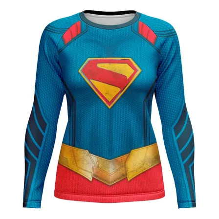 Playera Sublimada Supergirl 2026 Manga Larga Azul Playera Sublimada Supergirl 2026 Manga Larga M Fullprint
