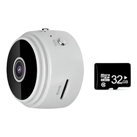 Mini Camera Espiã Wifi Memoria Cartão Sd Mini Camera Oculta Preto