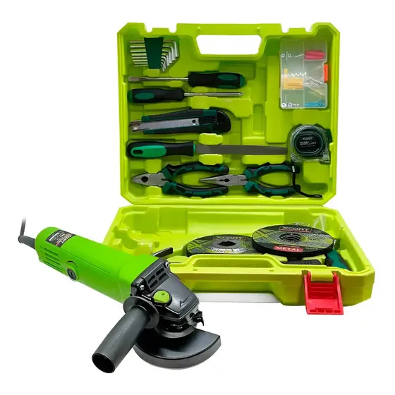 Kit Esmeril Amoladora Angular 4 1/2 750w + Accesorios Xcort