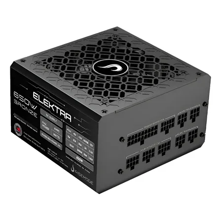 Fonte Gamer Rise Mode Elektra 650w Full Modular Selo Teclab Preto