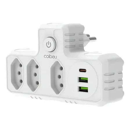 Extensão 110v/220 Coibeu 3 Tomadas 2 Usb 1pd Bivolt Power