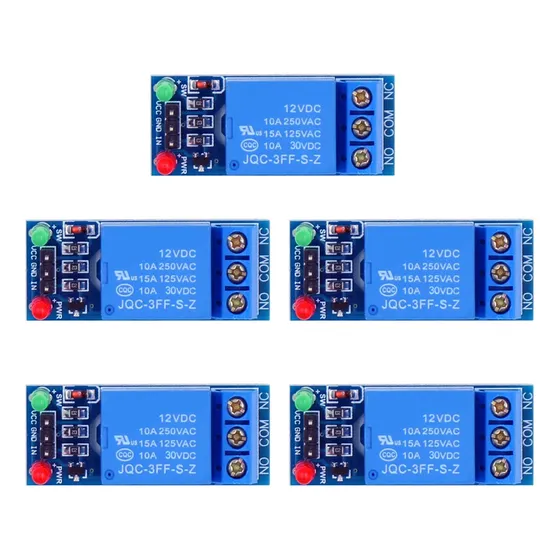 5 Piezas Modulo Relevador Relay 1 Canal 12v Rele Arduino