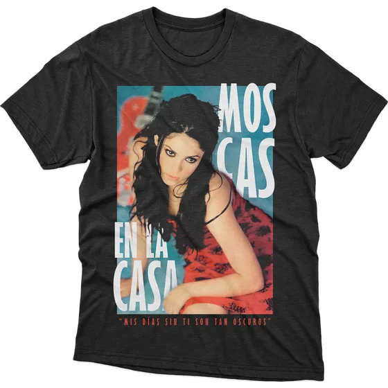Camiseta De Mujer Estampado Dtf Shakira Moscas En La Casa