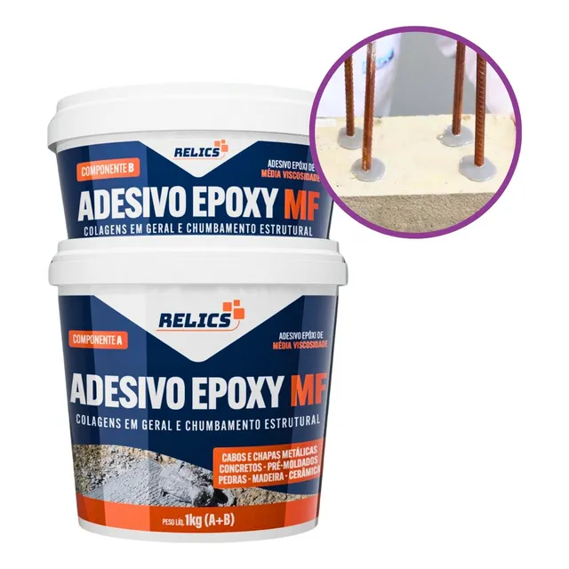 Adesivo Estrutural Similar Compound Cola Ferro Concreto 1kg