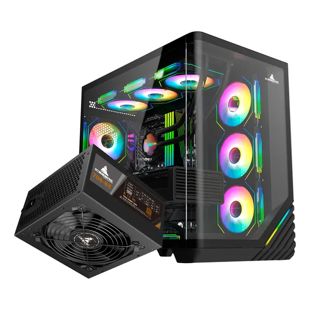 Combo Chasis Iceberg Wave L + Fuente 700w 80+ Bronce