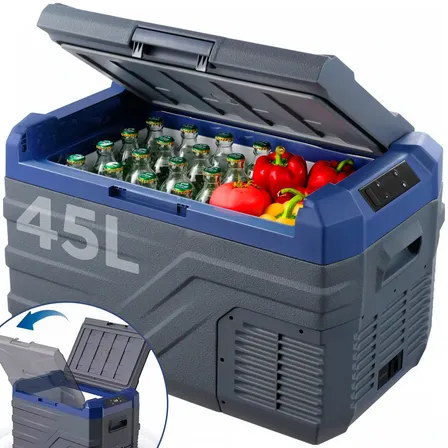Geladeira Portatil Frigobar 45l Para Caminhão Van Onibus 12/24v 110/220v Bivolt Potente Brielli Home