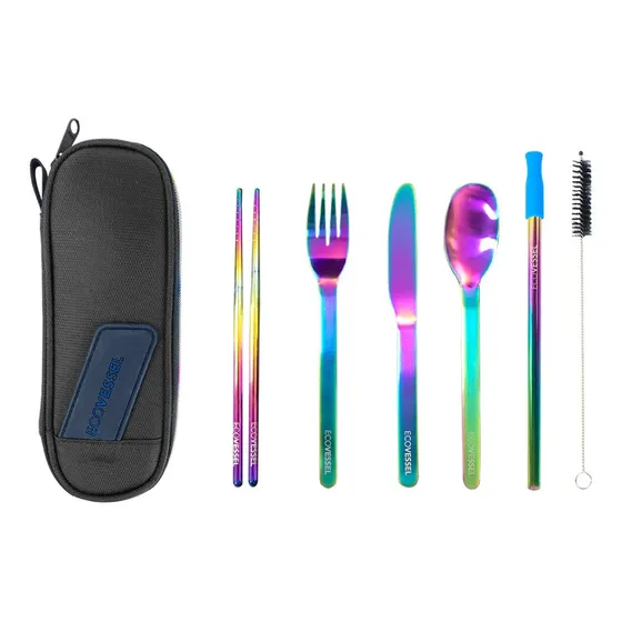 Set De Cubiertos Ecovessel Para Viajero