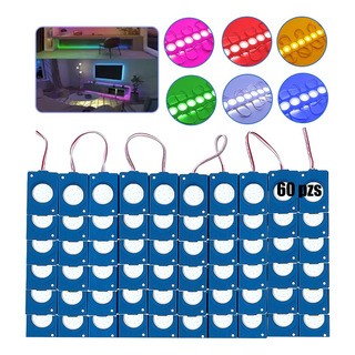 60 Pz Módulos 9 Led Cob Plasma Redondo 12v Multiuso Colores 60 Pz Módulos 9 Led Cob Plasma Redondo 12v Multiuso Colores