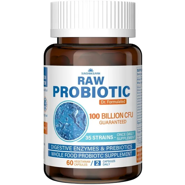 Raw Probioticos 100 Billon Cfu 36 Cepas - 60 Capsulas 