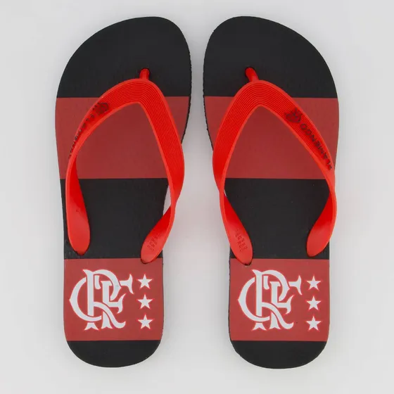 Chinelo Flamengo Manto 81 Vermelho E Preto