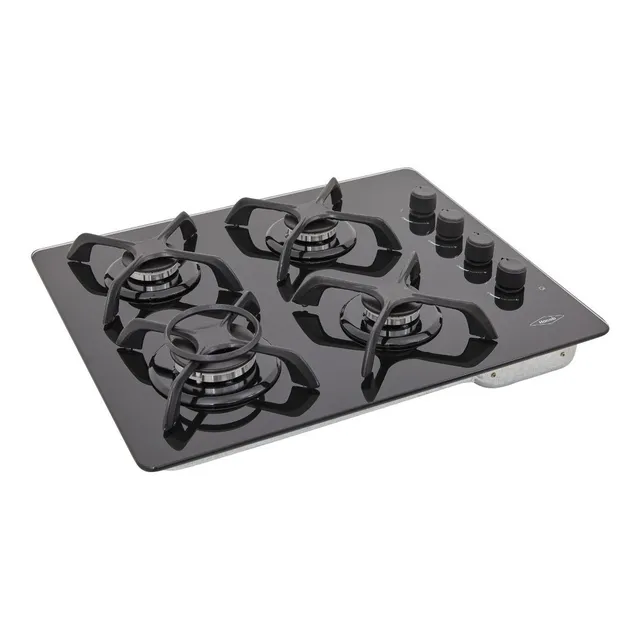 Estufa De Empotrar Cristal 60x43 Cm Gas Natural Haceb Color Negro 110V