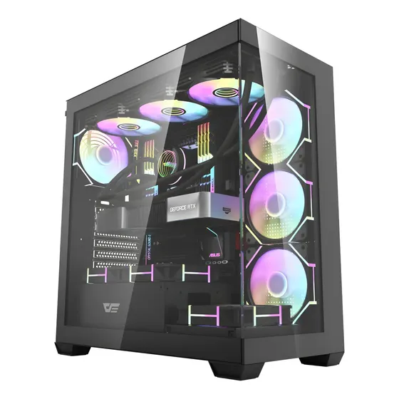Gabinete Darkflash Ds900 Black Atx Vidrio Templado Negro | Cuotas sin interés