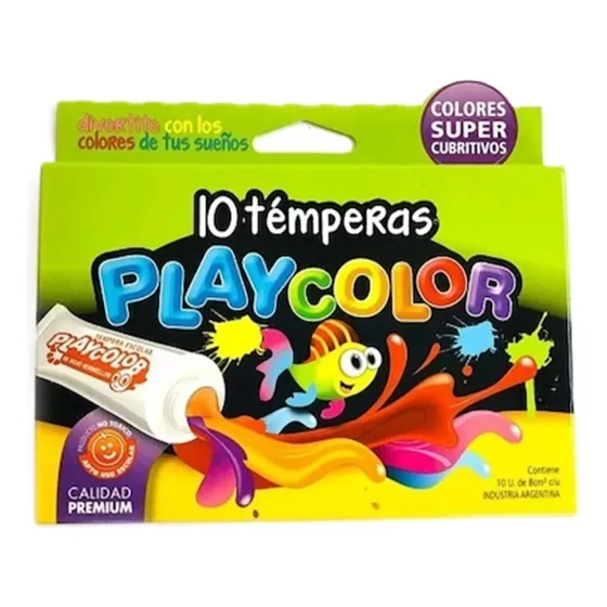 Playcolor 10 Témperas - Combo X3 Unidades.mayorista!!!