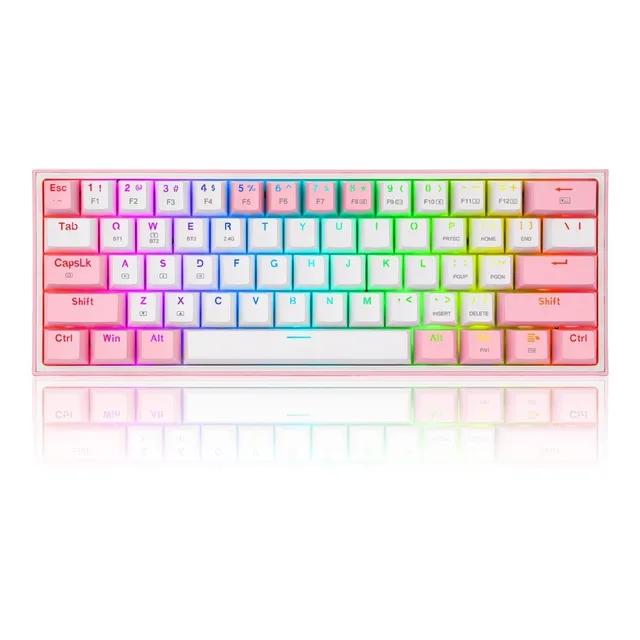Teclado Bluetooth Redragon Fizz Pro K616-rgb Qwerty Rojo Ing
