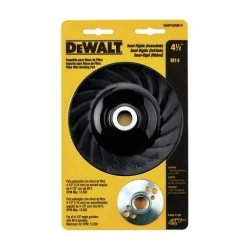Plato De Goma 4.5 Semi-rigido M14 Dewalt  Dabp4srm14