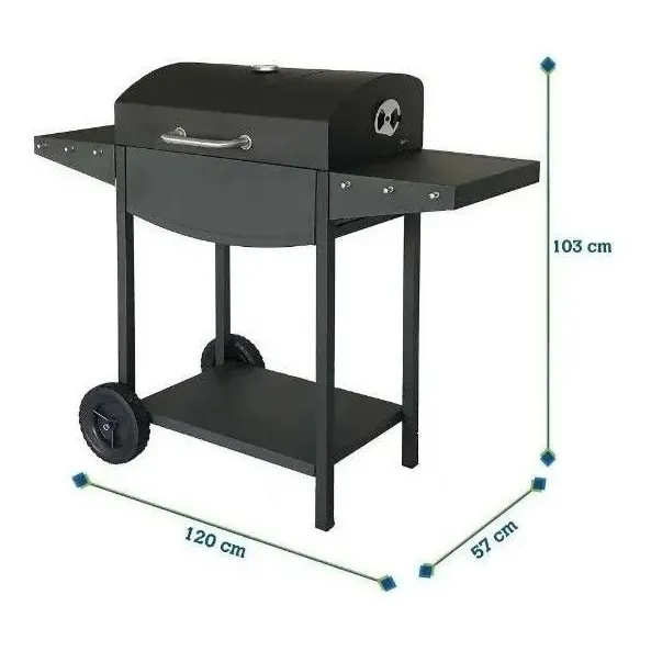 Asador De Carbón Member's Mark Con Indicador De Temperatura Color Negro