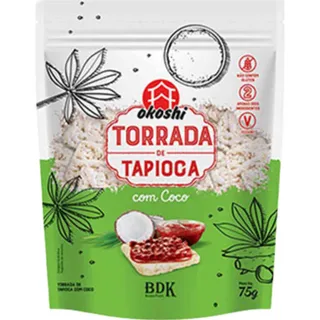 Torrada De Tapioca Com Coco Okoshi 75g Torrada De Tapioca Com Coco Okoshi 75g