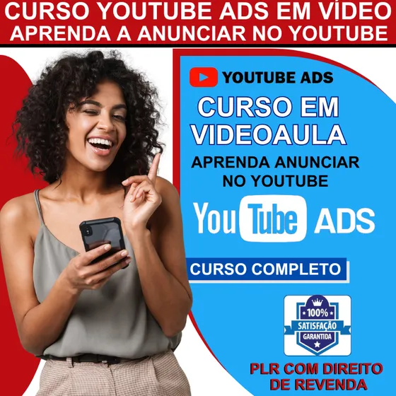 Curso Youtube Ads Em Vídeo Mais Plr Com Direito De Revenda