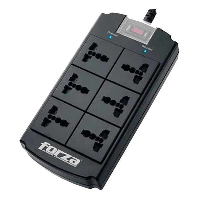 Supresor De Pico Forza Fsp-06mn 6 Tomas 1250j/1800w