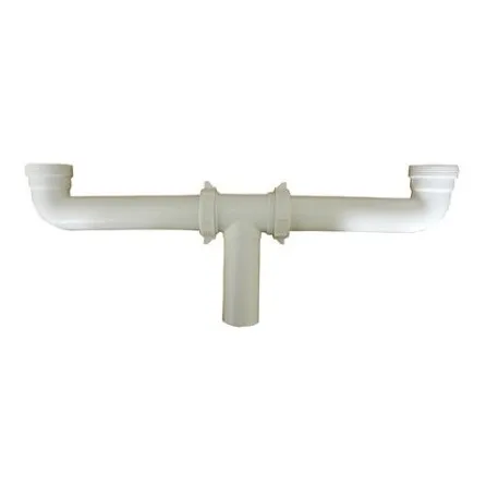 Sifon Colector Plastic Armable Doble Para Fregadero 1.1/2 #e