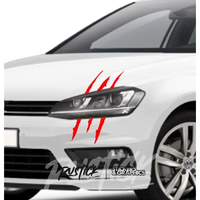 Set X2 Calcos Garra Rasgado Ploteo Tuning Autos Camionetas