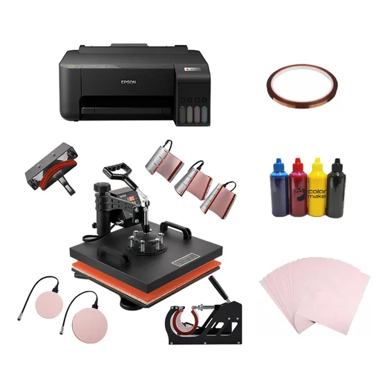 Termofijadora 8 En 1 + Impresora Epson L1250 + Cinta Y Papel