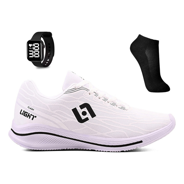 Kit Tenis Masculino Esportivo Treino Academia + Meia Relogio Kit Tenis Masculino Esportivo Treino Academia + Meia Relogio