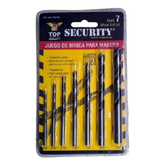 Juego De Mechas Taladro Para Madera 7 Piezas