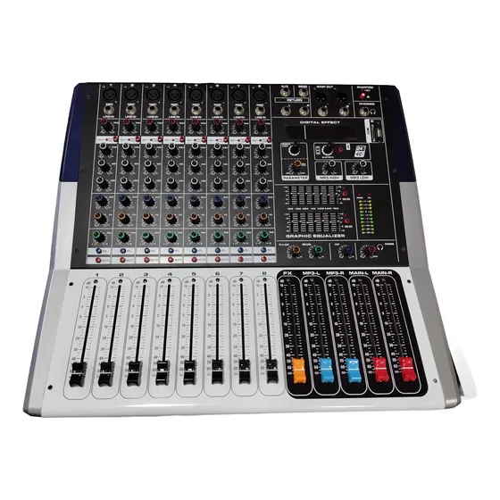 Consola Amplificada 8 Canales Dsp +48v, Usb, Bluetooth Jeg 