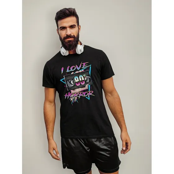 Camiseta Cine  I Love Terror 80s Horror Retro