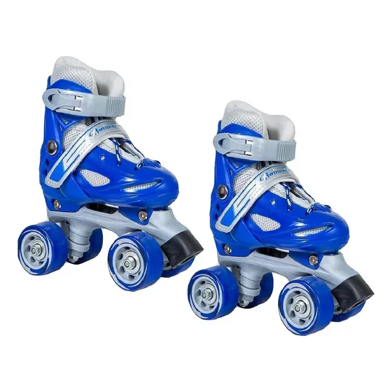 Patin 4 Rueda Niños M 33 Al 36 Azul Ajustable