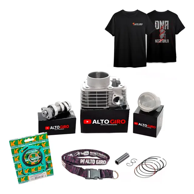 Kit 4mm + Comando 6.4 + Camiseta Alto Giro Titan 150 Todas
