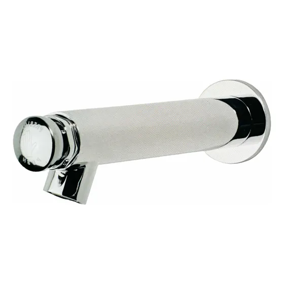 Llave Temporizadora Para Lavabo A La Pared Helvex Tv-121 Acabado Cromado Color Plateado
