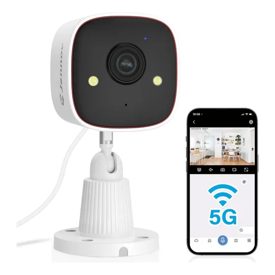 Camara De Seguridad Para 5/2.4 G, 2k Hd Wifi/visión Nocturna