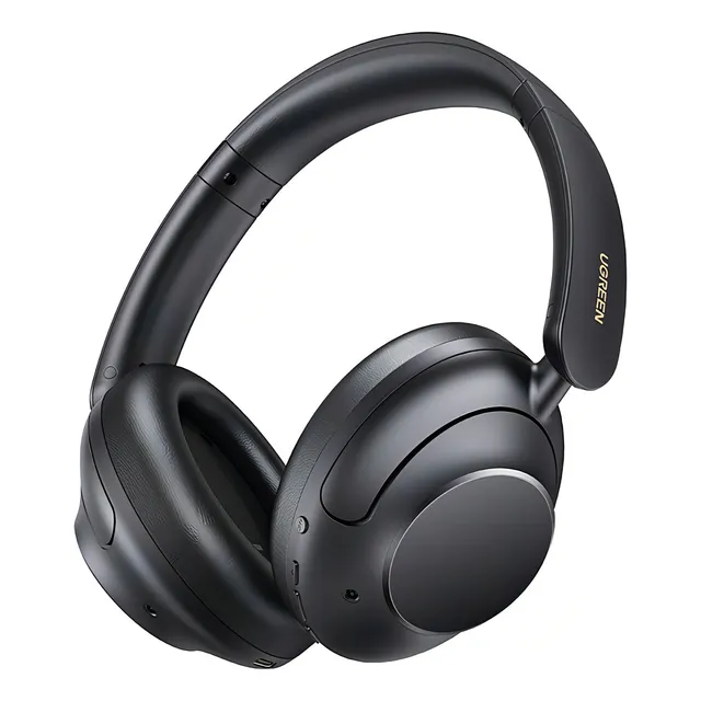 Auriculares Ugreen Hitune Max 5 con Anc, color negro claro y blanco