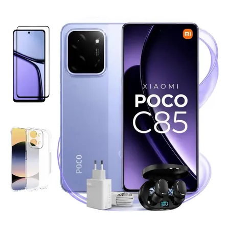 Celular Xiaomi Poco C85 Dualsim 256gb 8gb Ram + Brindes Roxo Lilás