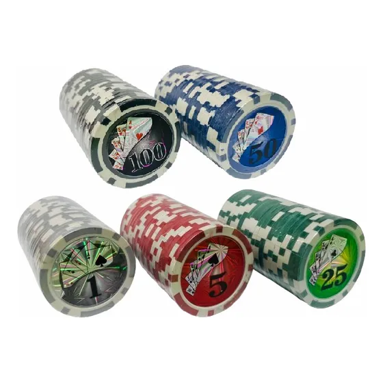 Fichas Poker De 11.5gr Alma Metalica 4cm X 100 Unidades